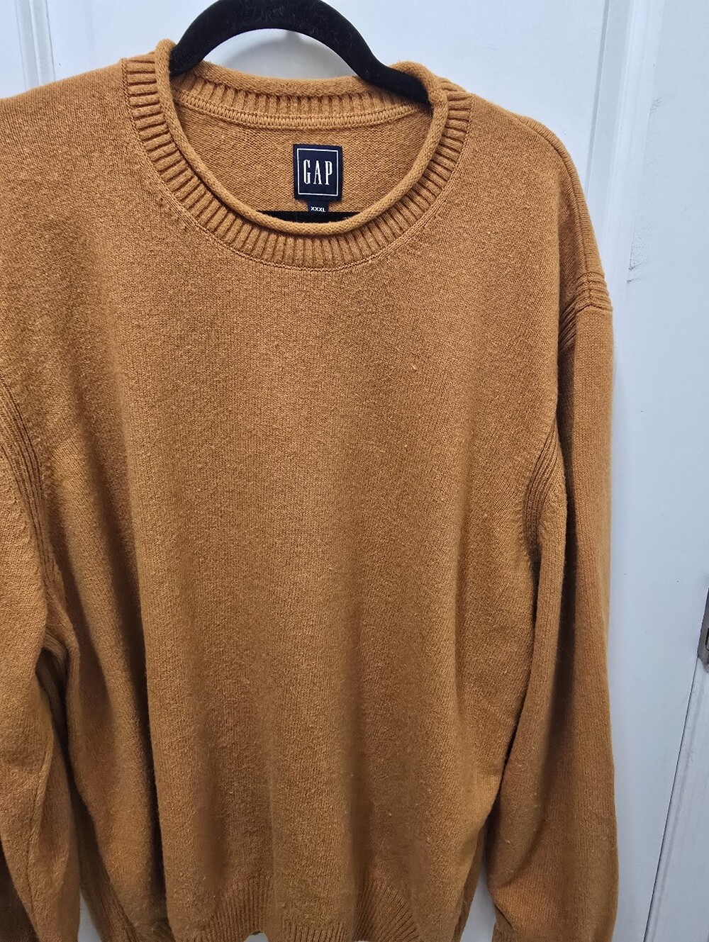 GAP Mens 3XL Rust Orange Chunky Knit Crewneck Sweater